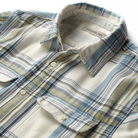 Outerknown Slow Down Shirt - UNIQUE Double Gauze fabric - Men’s Medium - Picture 2 of 7